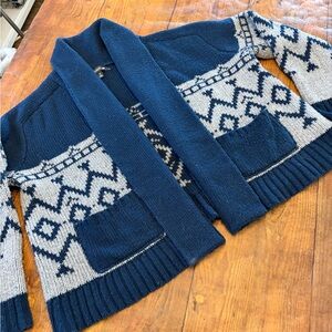 Toad&Co Navy and Cream Women's Cardigan